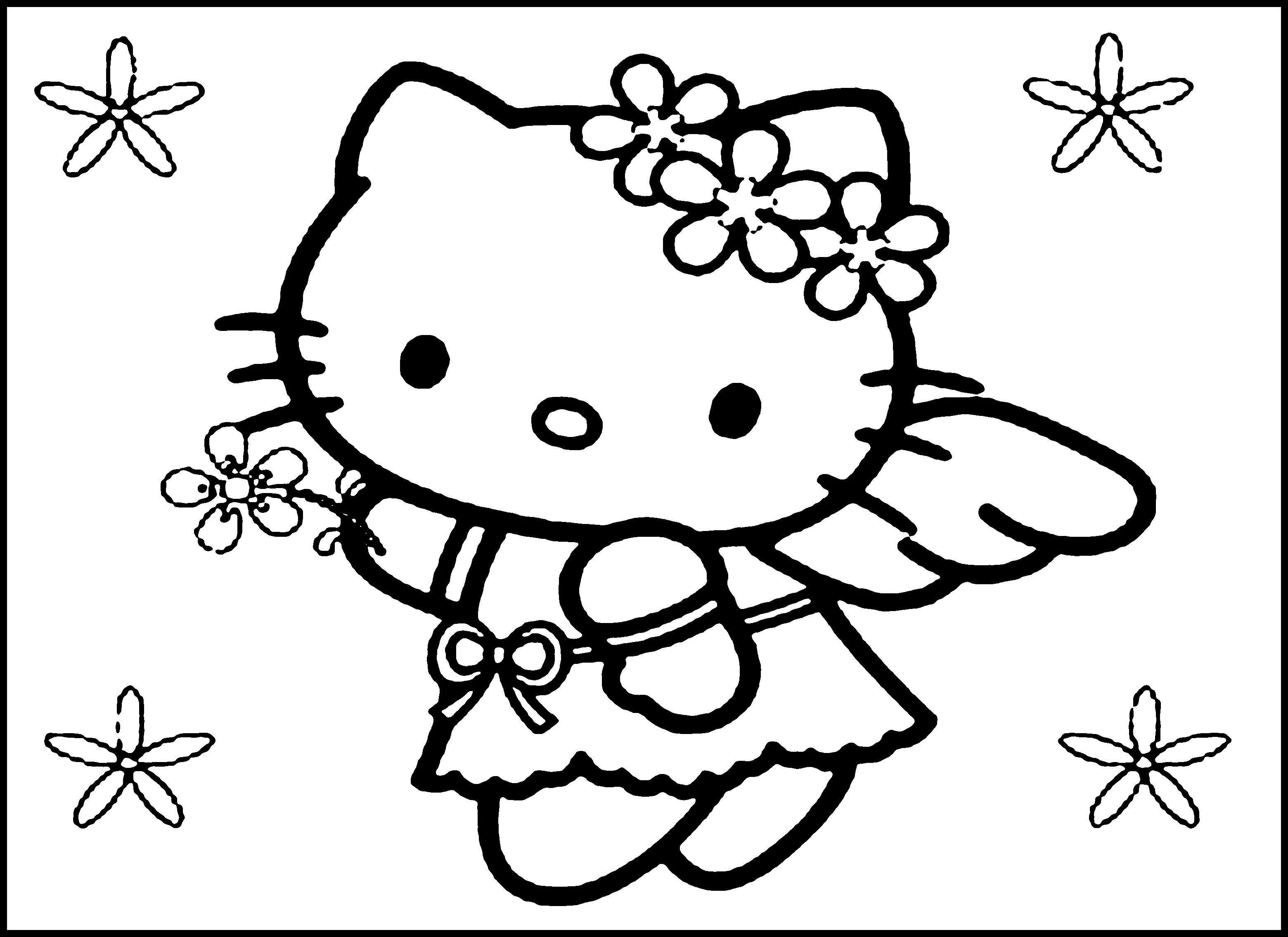 Coloring Pages Printable Hello Kitty